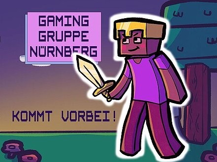gezeichnete Minecraftfigur