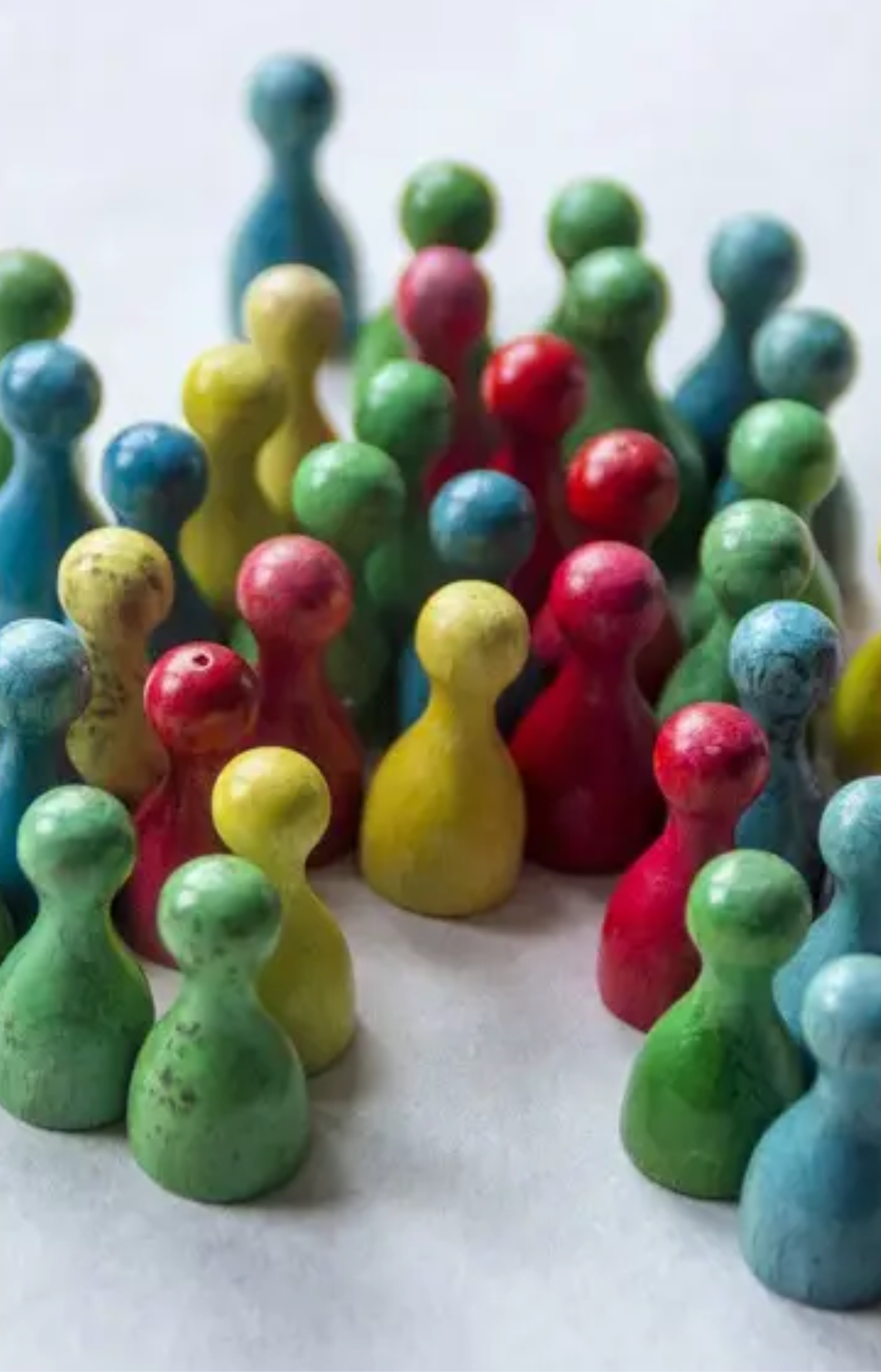 Verschiedenfarbiger Spielfiguren